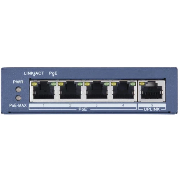 Hikvision 4 Port Gigabit Unmanaged PoE Switch DS-3E0505P-E/M