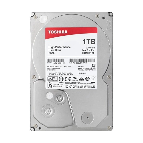 Toshiba 1TB 7200RPM Desktop Hard disk