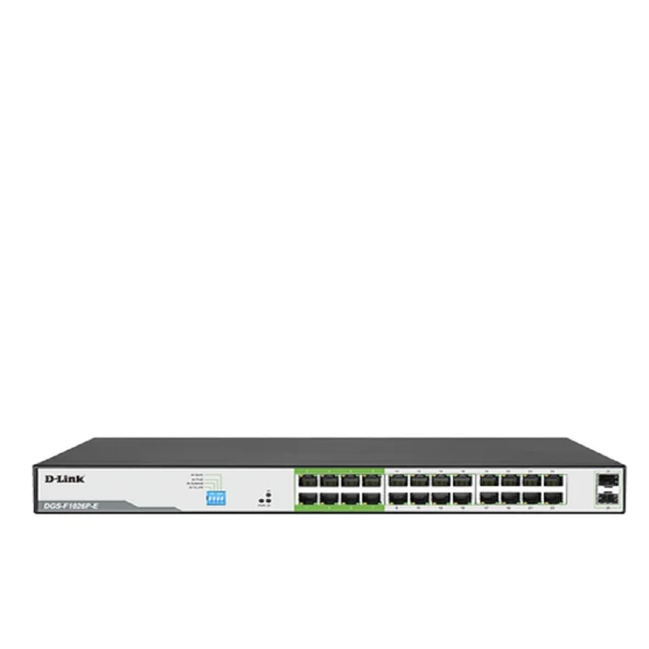 D-Link 24-Port PoE Gigabit Unmanaged Switch 2 SFP DGS-F1026P-E